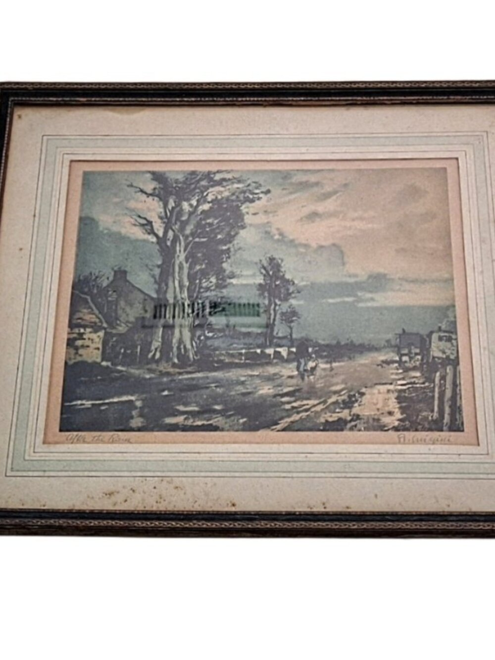 Vintage After the Rain Ferdinand-Jean Luigini Vivitone from Original Etching